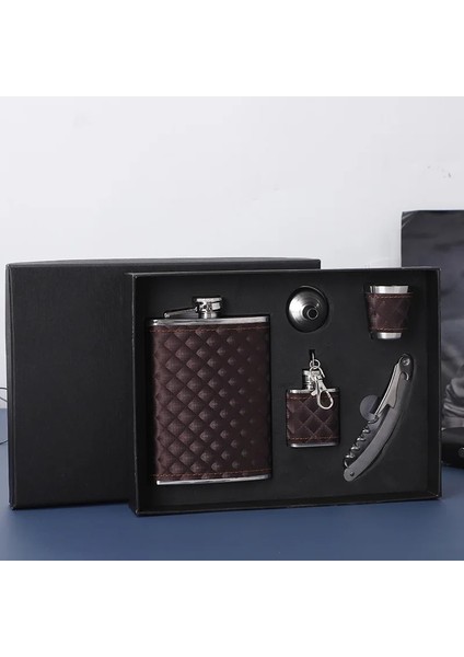 Set Yeni 8 Oz Viski Bardak Likör Flagon 304 Paslanmaz Çelik Alkol Votka Şişe Izgara Pu Açacağı Cep Şişesi Hediye Набор Для Виски (Yurt Dışından)