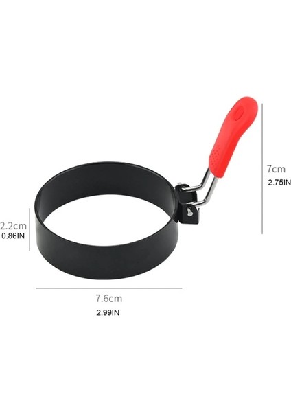 Turuncu Omlet Yüzük Yuvarlak Kızarmış Yumurta Kalıp ile Haşlanma Önleyici Silikon Saplı Paslanmaz Çelik Gözleme Kalıp Aracı Kızartma Yumurta Muffins Için (Yurt Dışından) modelleri