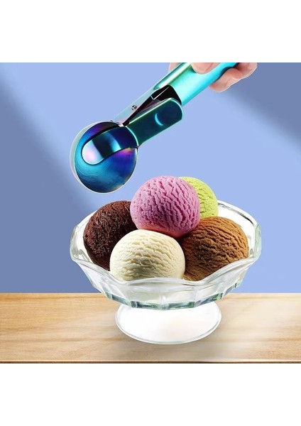 Gül Altın L Çok Fonksiyonlu Paslanmaz Çelik Dondurma Kaşık Tetik Meyve Buz Topu Makinesi Karpuz Aracı Güvenli Anti-Donma Kolu (Yurt Dışından) fiyatları