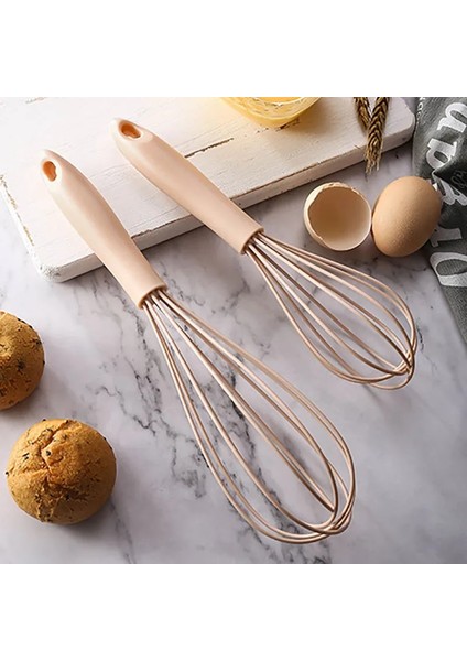 Pembe 25 cm 1 Adet Manuel Yumurta Çırpıcı Pp Kolu Çırpma Süt Yumurta Mutfak Eşyası Kaymaz Çok Amaçlı Yumurta Krem Karıştırma Mikser Araçları (Yurt Dışından)