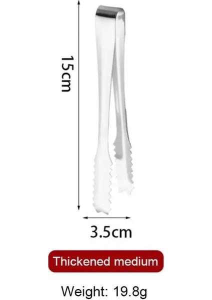 15CM 10 Adet 5/8/10 Adet Düşmeye Dayanıklı Paslanmaz Çelik Kelepçe Uygun Şeker Yüksek Kaliteli Buz Kovası Kelepçesi Mini Yiyecek Maşası Tarak Şekli (Yurt Dışından)
