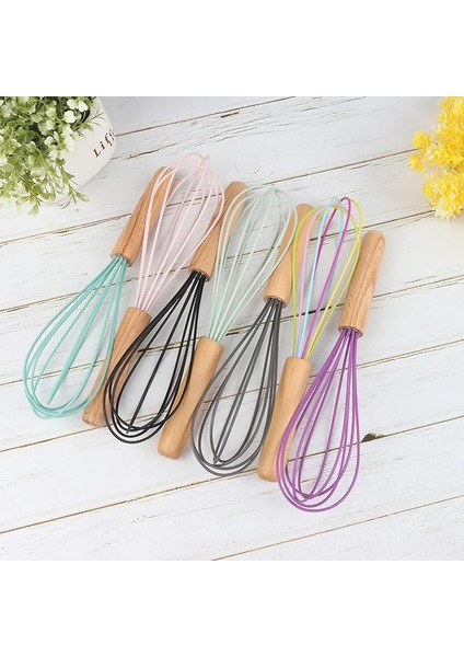 Manuel Yumurta Çırpıcı Ahşap Saplı Silikon Mikser Yumurta Çırpıcı Çırpma Mutfak Aletleri Yumurta Krem Karıştırma Mutfak Pişirme Pasta Araçları (Yurt Dışından) fiyatları