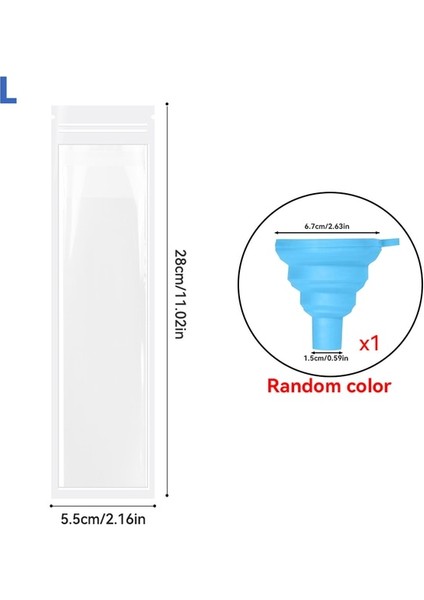 Boyut L Huni 40 Adet Tek Kullanımlık Buz Popsicle Çanta Buz Pop Kalıp Çanta Dondurma Çubukları Dondurucu Tüpler Meyve Yoğurt Smoothies Çanta Için Silikon Huni ile (Yurt Dışından)