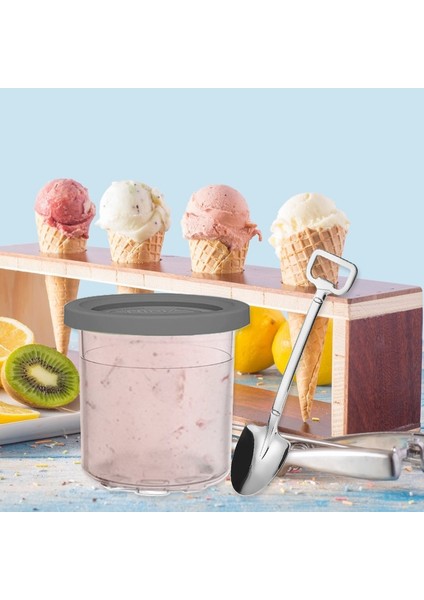 Pembe Dondurma Kapları 4'lü Paket NC299AMZ ve NC300S Serisi ile Uyumlu Ninja Creami Dondurma Makineleri Yeniden Kullanılabilir Bpa Içermez (Yurt Dışından)