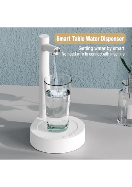 Mavi Akıllı Masa Su Sebili Otomatik Su Şişesi Pompası Tabanı ile Elektrikli Namlulu Su Pompası USB Şarj 6-Gears 100-1000 ml (Yurt Dışından) fiyatları