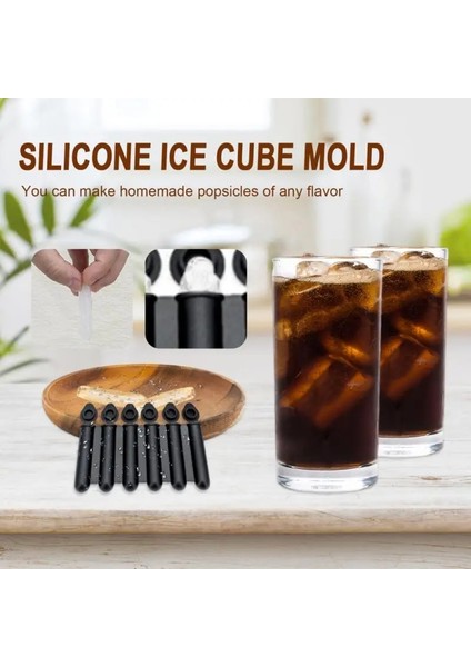 01 Silikon Uzun Buz Çubuğu Kalıp Kola Viski 6 Izgaralar Icicle Maker Kalıpları Küçük Buz Çubuğu Küp Kalıpları Bira Kutusu Şişe Soğutma (Yurt Dışından) indirimleri
