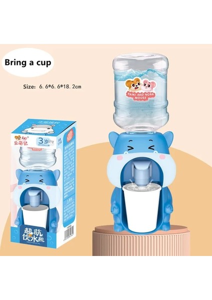 Hippo Mini Su Sebili Bebek Oyuncak Içme Suyu El Basın Su Şişesi Pompası Soğutucu Gerçekçi Sevimli Çocuk Cosplay Sahne Ev (Yurt Dışından)