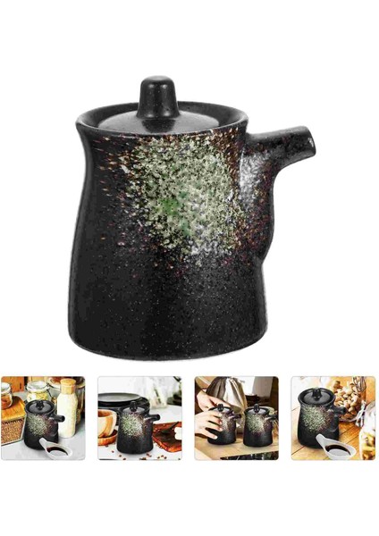 Mavi Dağıtıcı Yağ Sosu Sirke Şişesi Seramik Soya Zeytin Kabı Baharat Çeşni Ponzu Pot Kavanoz Japon Dökücü Mutfak Şişeleri (Yurt Dışından) fırsatları