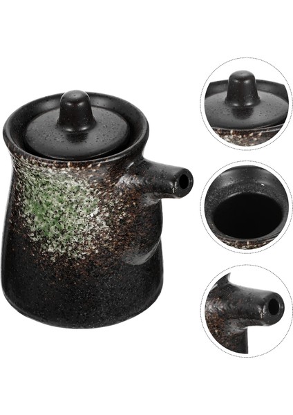 Mavi Dağıtıcı Yağ Sosu Sirke Şişesi Seramik Soya Zeytin Kabı Baharat Çeşni Ponzu Pot Kavanoz Japon Dökücü Mutfak Şişeleri (Yurt Dışından) indirimleri