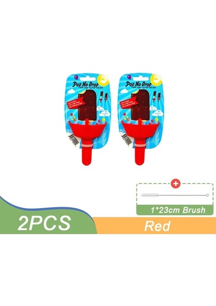 2 Adet Kırmızı Yeni Damlama Geçirmez Popsicle Raf Damla Ücretsiz Buz Tutucu Hiçbir Karışıklık Ücretsiz Dondurulmuş Davranır Raf Popsicle Tutucu Çocuklar Için Saman ile Dondurma (Yurt Dışından) fiyatları