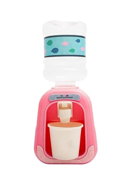 Pembe Mini Su Sebili Çocuk Oyuncak Içme Suyu Soğutucu Sevimli Meyve Suyu Süt Içme Pompası Çeşme Simülasyon Karikatür Mutfak Oyuncak (Yurt Dışından)