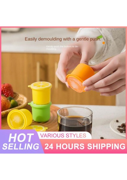 Turuncu 6 Adet/takım Yuvarlak Buz Hokeyi Buz Yapma Kalıp Silikon Buz Kafes Buz Kutusu Buz Kalıp Kapaklı Yeni Yaz Mutfak Aletleri (Yurt Dışından)