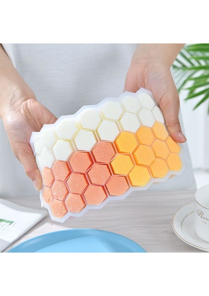 Sarı 1PCS-37CUBE 4/2/1pcs Silikon Buz Küpü Kalıp 148 Küp Büyük Kapasiteli Buz Tepsileri Gıda Sınıfı Buz Yapıcı Bpa Ücretsiz Yeniden Kullanılabilir Buz Yapıcı Kapaklı (Yurt Dışından)