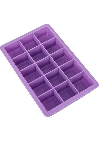 24 Girds Mor Silikon Buz Küpü Tepsi 24/37 Kare El Yapımı Sabun Kalıp Dıy Buz Kalıbı Jöle Kek Şeker Çikolata Kalıpları Dondurma Buz Küpü Kalıpları (Yurt Dışından)