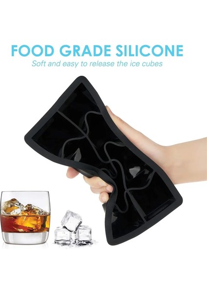 15 Izgara-Siyah Büyük Buz Gıda Kalıbı Dev Jumbo Büyük Gıda Sınıfı Silikon Buz Küpü Kare Tepsi Kalıp Dıy Buz Yapım Makinesi Buz Küpü Tepsisi4/6/8/15 Izgara (Yurt Dışından) modelleri
