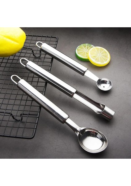 B 430 # Paslanmaz Çelik Meyve Topu Oyma Bıçağı Meyve Soyucu Dondurma Kepçe Patates Bıçağı Meyve Alet Seti (Yurt Dışından) modelleri