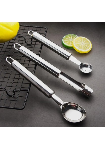 B 430 # Paslanmaz Çelik Meyve Topu Oyma Bıçağı Meyve Soyucu Dondurma Kepçe Patates Bıçağı Meyve Alet Seti (Yurt Dışından) indirimleri