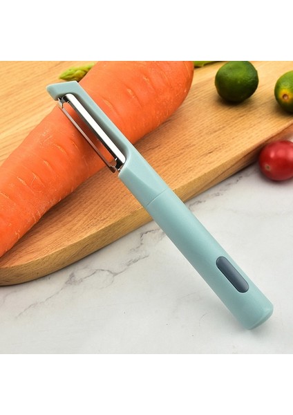 Mavi Paslanmaz Çelik Meyve Ev Çok Fonksiyonlu Soyucu Mutfak Gadget Lezzet Soyucu Patates Soyma Seti Sebze Soyucu Solak (Yurt Dışından)