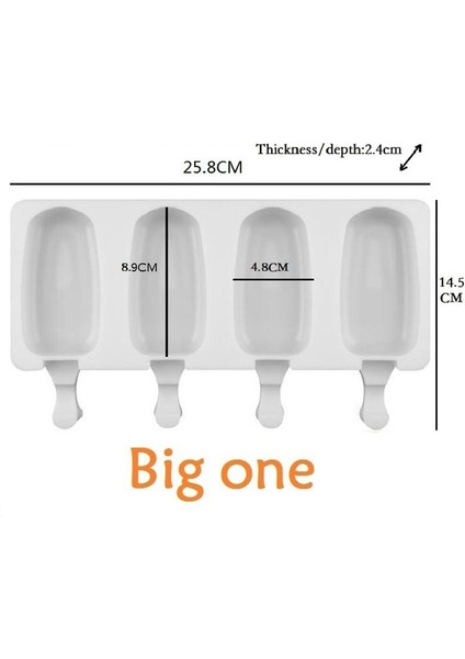M 4/8 Delik Dondurma Silikon Kalıp Tatlı Dondurucu Meyve Dondurma Makinesi Kalıp Dıy Ev Yapımı Dondurma Kalıp Sopa ile (Yurt Dışından)