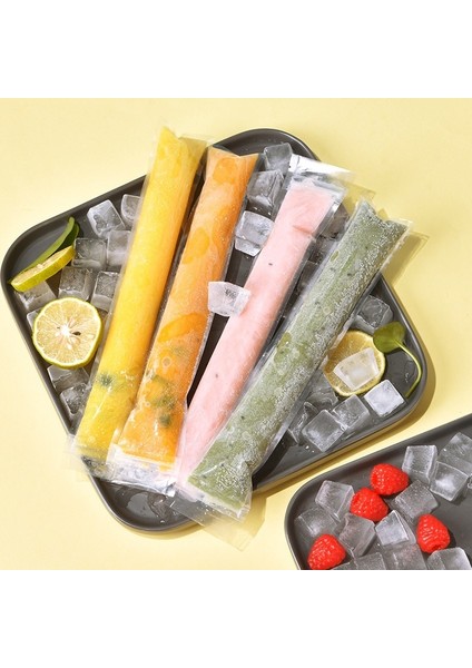 Huni ile 50 Adet 55X28 cm Yaz Buz Popsicle Çanta Dıy Buz Pop Kalıp Çanta Huni ile Ev Yapımı Yoğurt Smoothies Için Tek Kullanımlık Dondurma Çubukları Mutfak Öğesi (Yurt Dışından) fırsatları