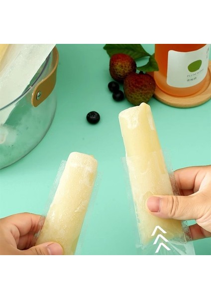 Huni ile 50 Adet 55X28 cm Yaz Buz Popsicle Çanta Dıy Buz Pop Kalıp Çanta Huni ile Ev Yapımı Yoğurt Smoothies Için Tek Kullanımlık Dondurma Çubukları Mutfak Öğesi (Yurt Dışından) indirimleri