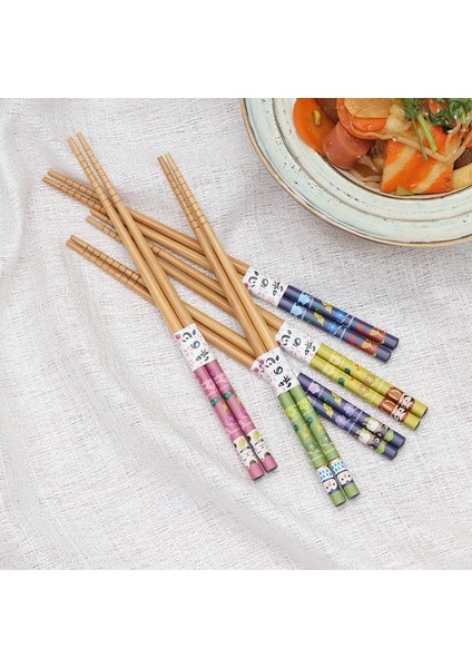5 Çift Stil 18 Yeni Yeniden Kullanılabilir 5 Çift Set El Yapımı Çubuk Bambu Japon Doğal Ahşap Çubuklar Suşi Gıda Karikatür Çiçek Ahşap Çubuklar (Yurt Dışından) fırsatları