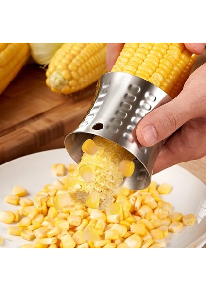 Sarı Paslanmaz Çelik Mısır Striptizci Aracı Ev Gadget'ı Dayanıklı ve Pas Geçirmez Döner Darı Harman Mutfak Aksesuarı Özel Gadget (Yurt Dışından) fırsatları
