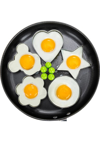 Pentagram Paslanmaz Çelik Kızarmış Yumurta Kalıp Gözleme Şekillendirici Kızartma Tavası Omlet Kalıp Kek Ekmek Pişirme Kalıpları Halka Mutfak Kızartma Yumurta Aracı (Yurt Dışından) fırsatları
