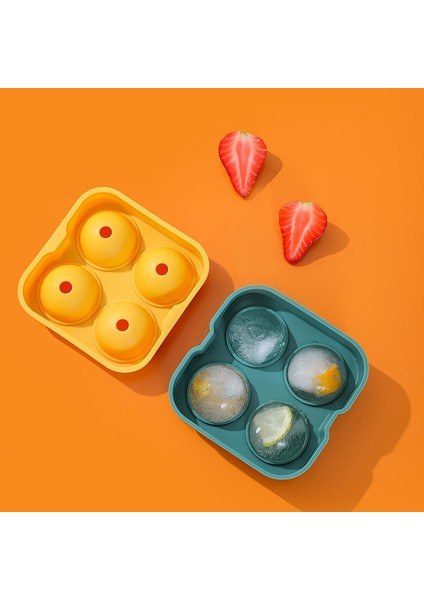 Yewllo - Kırmızı Buz Topu Makinesi Silikon 3D Büyük Büyük Yuvarlak Küre Yüksek Top Buz Şekli Küp Kalıp Tepsisi Viski Için (Yurt Dışından) fırsatları