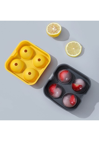 Yewllo - Kırmızı Buz Topu Makinesi Silikon 3D Büyük Büyük Yuvarlak Küre Yüksek Top Buz Şekli Küp Kalıp Tepsisi Viski Için (Yurt Dışından) indirimleri