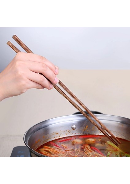 36 cm 4 Çift Uzun Çubuklarını Erişte Kızarmış Güveç Çin Tarzı Ahşap Ahşap Şehriye Pirzola Çubuğu Mutfak Reşo Çanağı Kamu Bambu Çubuklarını (Yurt Dışından)