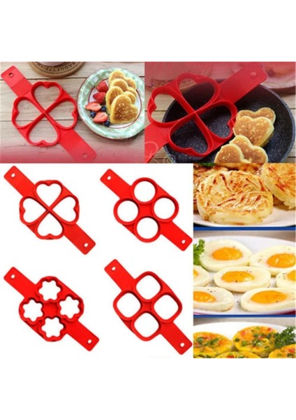 Stil 2 Yumurta Gözleme Halkası Yapışmaz Gözleme Yapımcısı Kalıp Silikon Yumurta Pişirici Kızarmış Yumurta Şekillendirici Omlet Kalıpları Mutfak Pişirme Aksesuarları Için (Yurt Dışından)