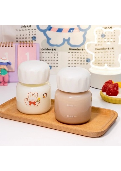 Plastik Bardak 220 ml Sevimli Bardak Basit Beyaz Su Bardağı Güzel Süt Kahve Kupa Ins Güdük Fincan Damla Dayanıklı Açık Su Şişesi Tazas De Café (Yurt Dışından)
