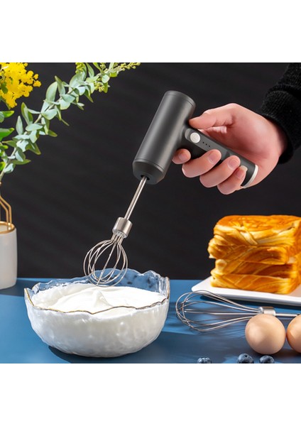 Siyah 1 Manuel Mikser Elektrikli Kablosuz Yumurta Çırpıcı Yarı Otomatik Ev USB Şarj Edilebilir Çok Fonksiyonlu Süt Köpürtücü Mikser Malzemeleri (Yurt Dışından) fiyatları