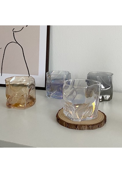 Lightgold 201-300 ml Bükülmüş Cam Şeffaf Shot Cam Bardak Dekor Kokteyl Bira Şarap Süt Çay Bardağı Yeniden Kullanılabilir Mutfak Içecek Bardağı Tumbler (Yurt Dışından) fiyatları