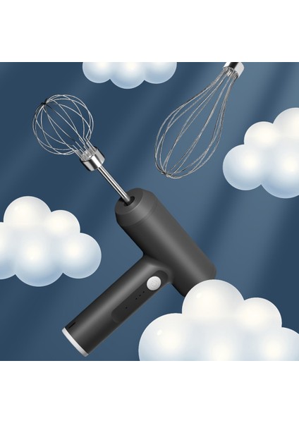 Siyah 1 Manuel Mikser Elektrikli Kablosuz Yumurta Çırpıcı Yarı Otomatik Ev USB Şarj Edilebilir Çok Fonksiyonlu Süt Köpürtücü Mikser Malzemeleri (Yurt Dışından) fırsatları