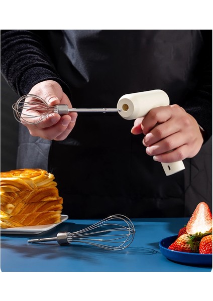 Siyah 1 Manuel Mikser Elektrikli Kablosuz Yumurta Çırpıcı Yarı Otomatik Ev USB Şarj Edilebilir Çok Fonksiyonlu Süt Köpürtücü Mikser Malzemeleri (Yurt Dışından) indirimleri