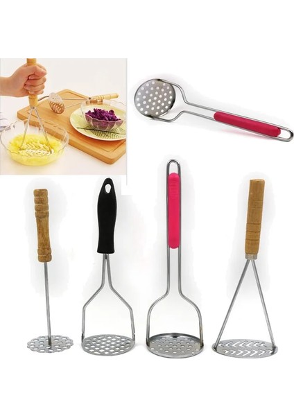 Yuvarlak Paslanmaz Çelik Patates Ezici Preslenmiş Kabak Manuel Pürüzsüz Püresi Kırıcı Meyve Sebze Presi Altın Mutfak Aletleri (Yurt Dışından) modelleri