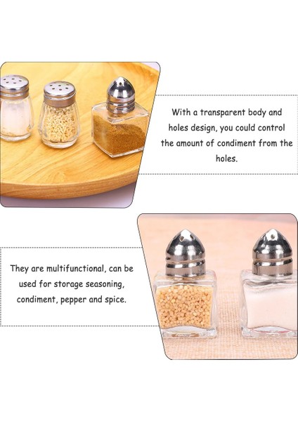 Şeffaf 10 Adet Tuzluklar Cam Baharat Şişeleri Barbekü Küçük Teraryum Şeffaf Konteyner Kapaklı Biber Seti Mini Kavanoz (Yurt Dışından) fırsatları