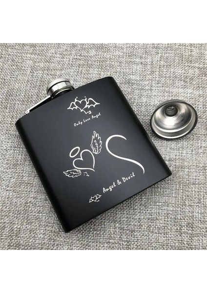 Melek Özelleştirme Rus Cep Şişesi 6 Oz 170 ml 304 Paslanmaz Çelik Kişiselleştirilmiş Kral Kurt Aslan Kaplan Alkol Whiekey Votka Şişesi (Yurt Dışından)