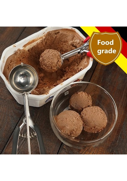 Balck Seti 3 Adet Kurabiye Kepçesi Dondurma Kepçe ile Tetik Serbest Bırakma Anti Kayma Paslanmaz Çelik Kurabiye Hamuru Kepçe Ev Mutfak Aksesuarları (Yurt Dışından)