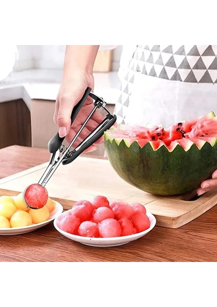 Balck Seti 3 Adet Kurabiye Kepçesi Dondurma Kepçe ile Tetik Serbest Bırakma Anti Kayma Paslanmaz Çelik Kurabiye Hamuru Kepçe Ev Mutfak Aksesuarları (Yurt Dışından) fırsatları