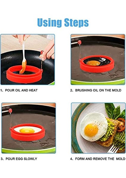 Aşk Rastgele Renk Silikon Kızarmış Yumurta Gözleme Halkası Omlet Kızarmış Yumurta Yuvarlak/aşk Şekillendirici Yumurta Kalıp Pişirme Kahvaltı Kızartma Tavası Fırın Mutfak (Yurt Dışından) modelleri
