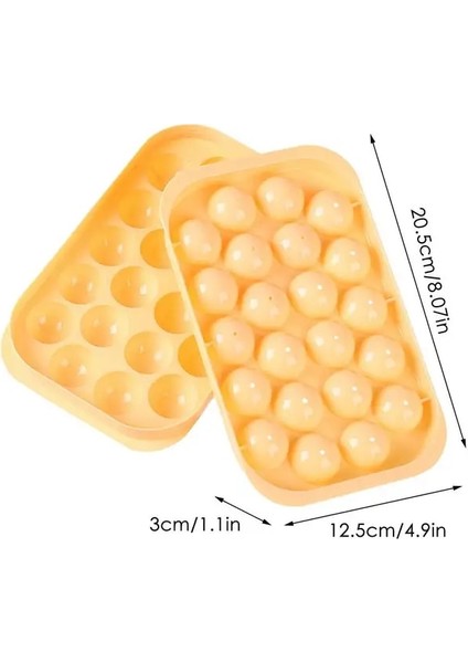 Mor 22 Buz Topu Kalıbı Hokeyi Dondurulmuş Mini Top Makinesi Kalıp Yuvarlak Buz Küpü Kalıp Kapaklı Buz Tepsisi Kutusu Viski Kokteyl Mutfak Aletleri (Yurt Dışından) fiyatları