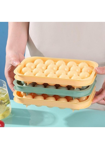 Mor 22 Buz Topu Kalıbı Hokeyi Dondurulmuş Mini Top Makinesi Kalıp Yuvarlak Buz Küpü Kalıp Kapaklı Buz Tepsisi Kutusu Viski Kokteyl Mutfak Aletleri (Yurt Dışından) fırsatları