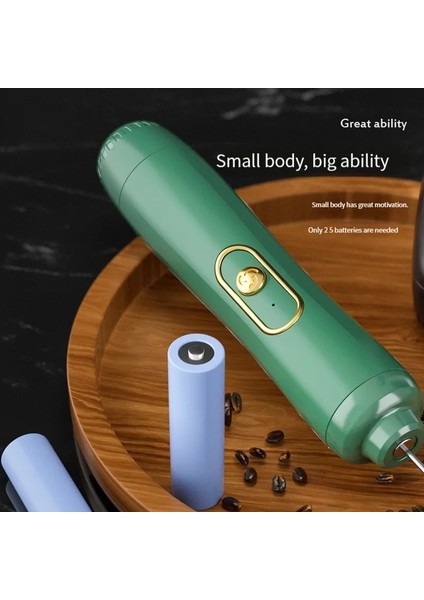 Yeşil 1 Adet El Elektrikli Süt Köpürtücü Yumurta Çırpıcı Makinesi Mutfak Içecek Köpürtücü Mikser Kahve Kreması Çırpma Köpüklü Karıştırma Araçları (Yurt Dışından) fırsatları