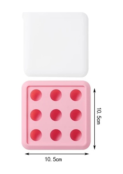 Pembe 2.4 cm 9 Delik Ev Yapımı Mini Buz Hokeyi Kalıbı Ev Mutfak Eşyaları Kapaklı Çikolata Inci Akış Kalp Dolum Kalıp Topu Kalıp Çikolata Kalıp (Yurt Dışından)