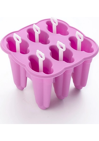 Yeşil 6-Cavity Gıda Sınıfı Silikon Dıy Dondurma Popsicle Kalıpları Çevre Dostu Freeze Suları Içecek Muolds Mutfak Buz Küpü Yapımcıları Araçları (Yurt Dışından) indirimleri