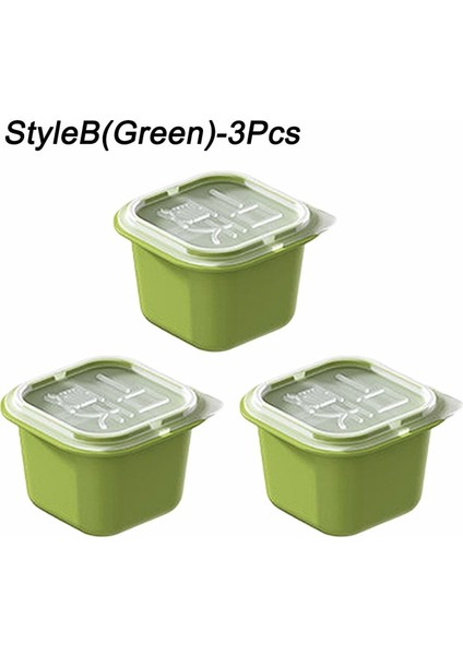 Styleb (Yeşil)-3 Adet Mini Buz Küpü Makinesi Kare Buz Hokeyi Kalıbı Kaşık Jöle Puding Yoğurt Buz Küpü Tepsi Kutusu Dondurma Makinesi Aracı Mutfak Gadget (Yurt Dışından)