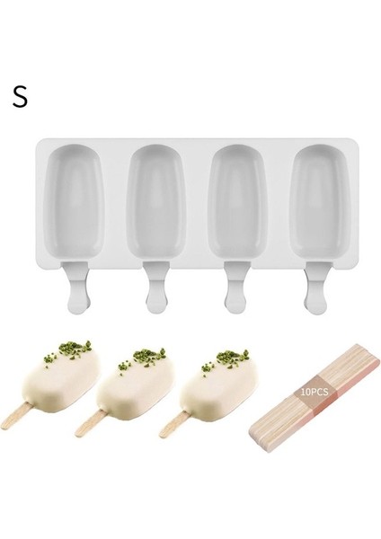 215X125X21MM Ev Yapımı Gıda Sınıfı Silikon Dondurma Kalıp Popsicle Kalıp Dondurucu Dondurma Çubuğu Kalıp (Yurt Dışından)